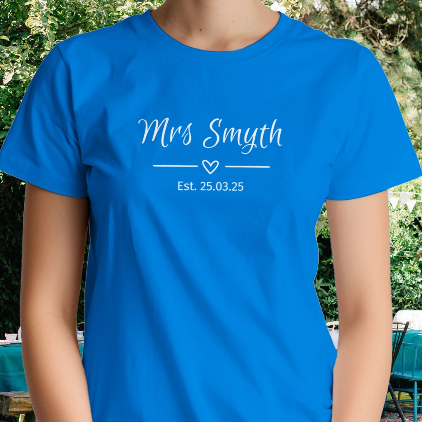 Mrs Heart Detail - Print T-Shirt