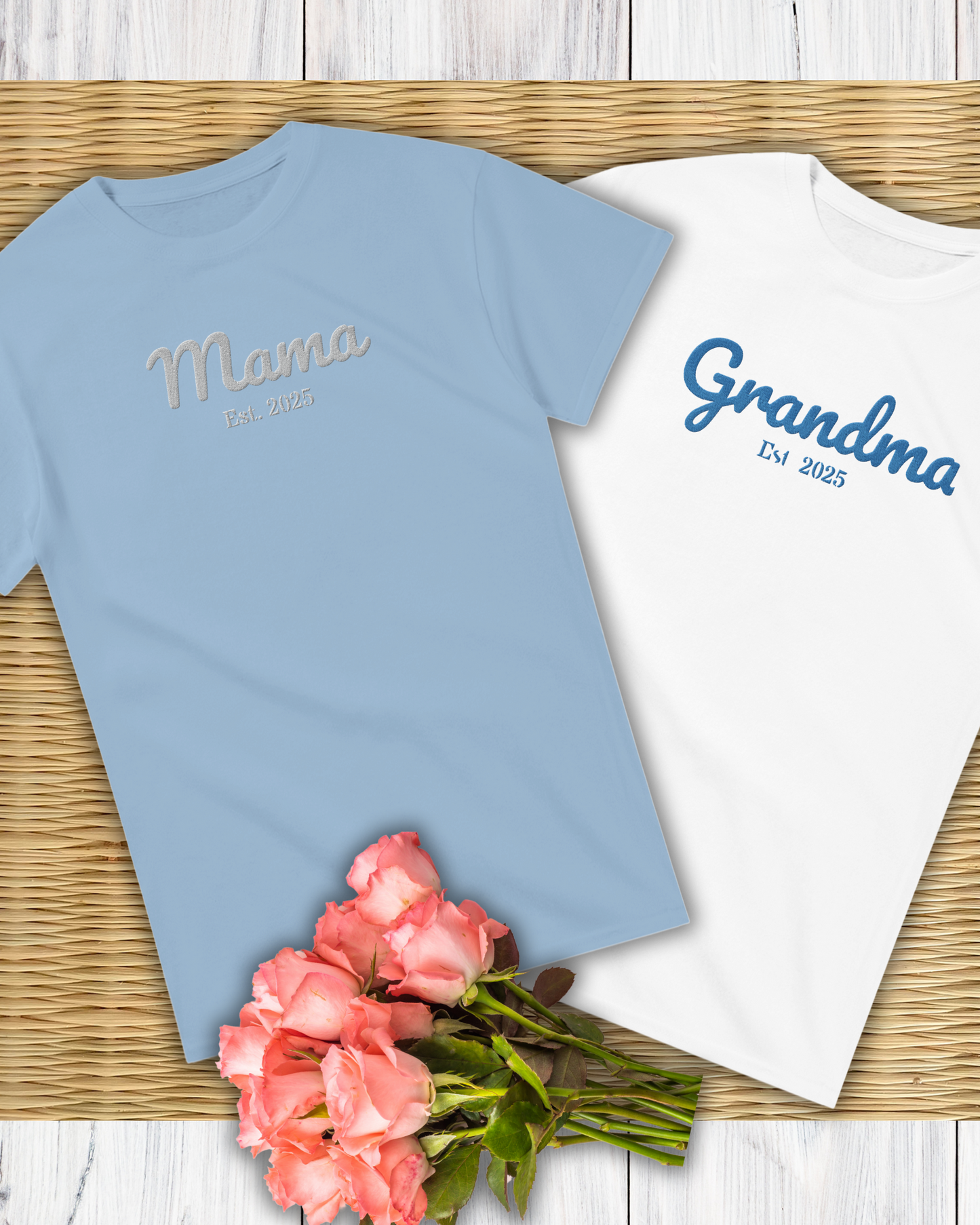 00123 Customizable Embroidered Grandma T-Shirt