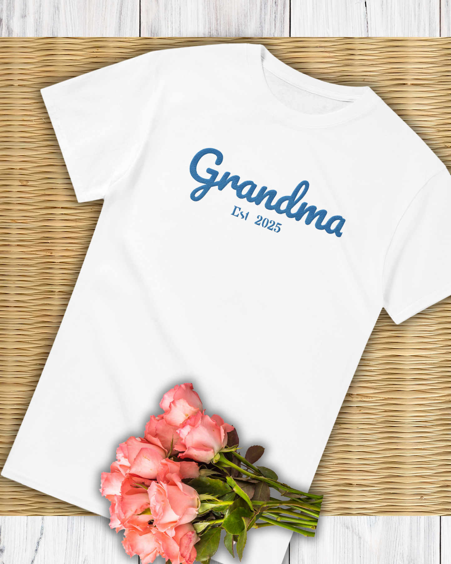 00123 Customizable Embroidered Grandma T-Shirt
