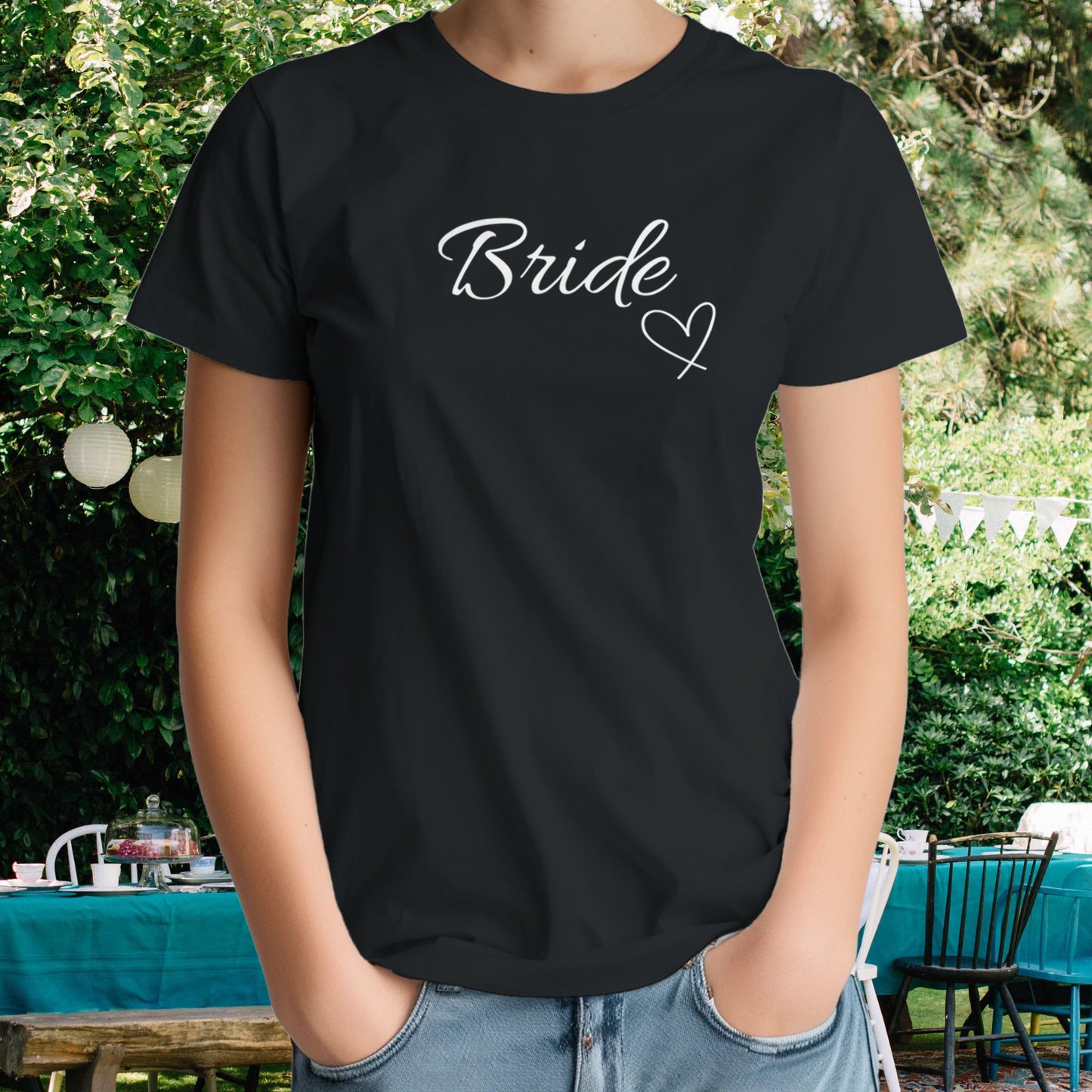 Heart Detail Bride - Print T-shirt