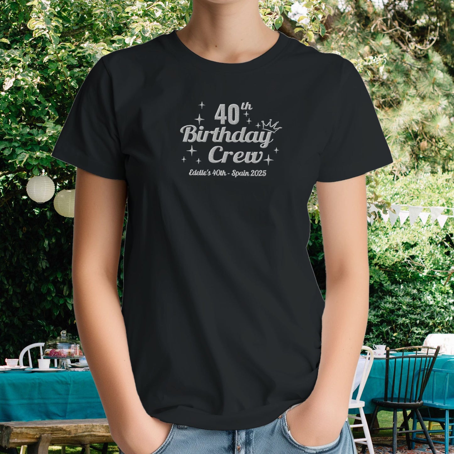 Milestone Birthday Crew - Embroidered T-Shirt