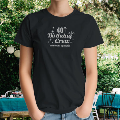Milestone Birthday Crew - Embroidered T-Shirt