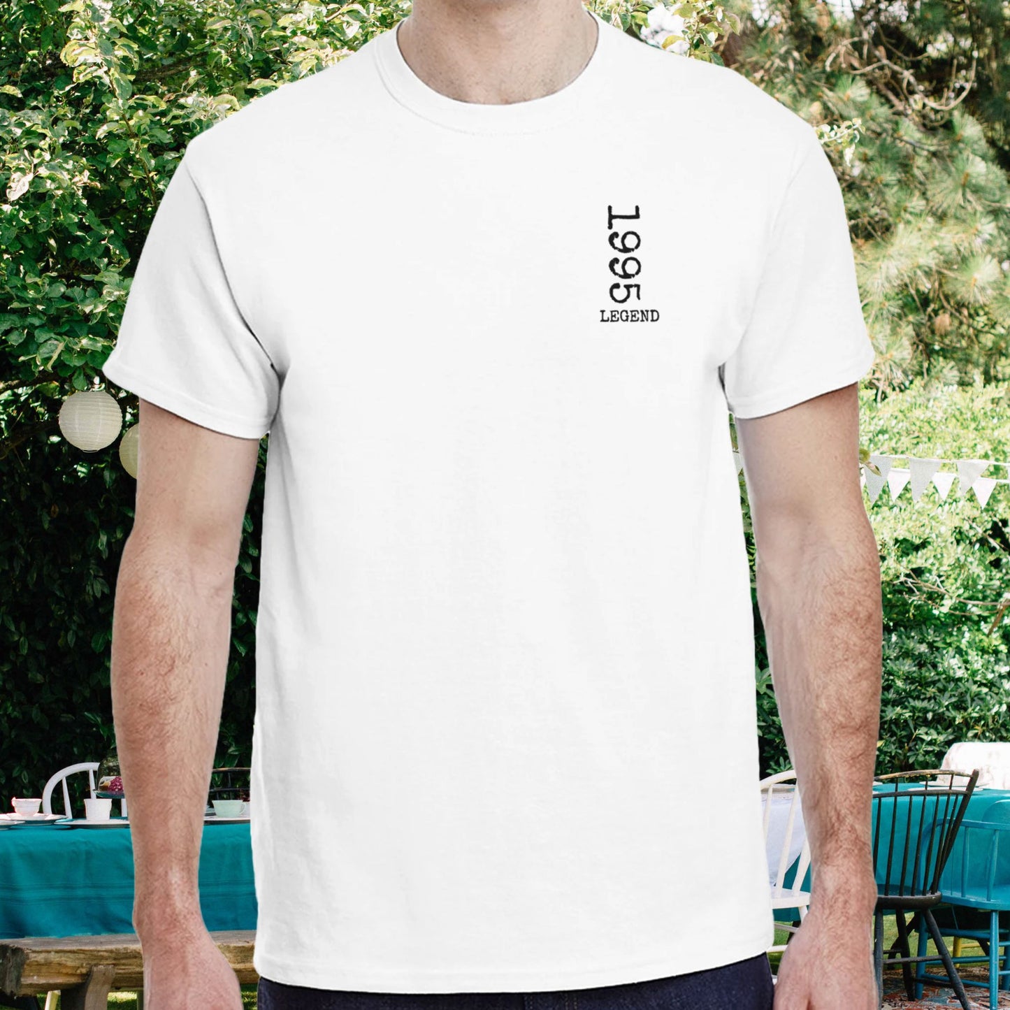 Birthday Legend Distressed - Embroidered Crewneck T-shirt