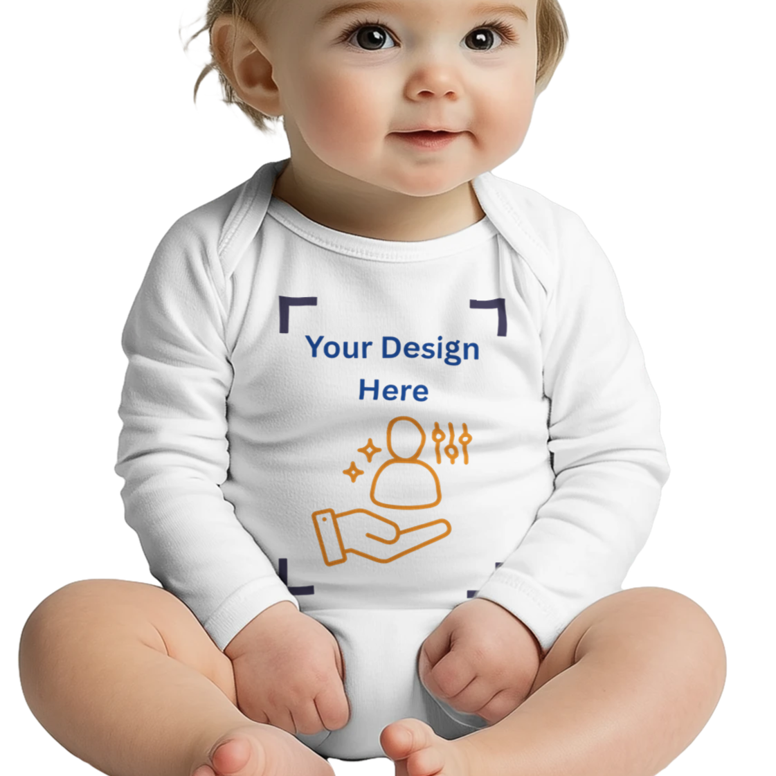 Baby Blank Canvas - Print Long Sleeve Bodysuit
