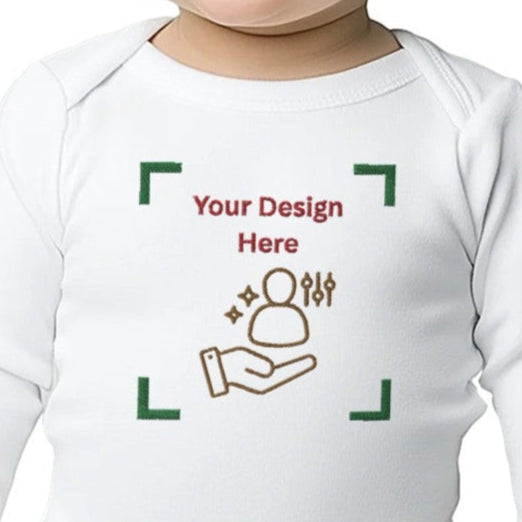 Baby Blank Canvas - Embroidered Long Sleeve Bodysuit