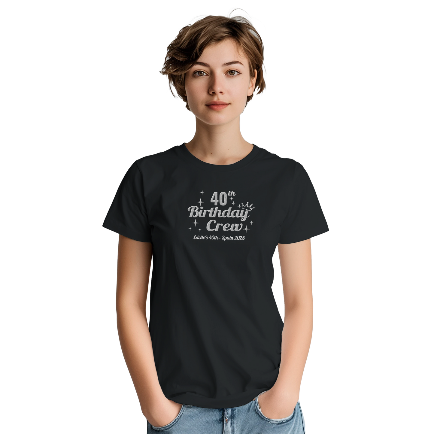 Milestone Birthday Crew - Embroidered T-Shirt