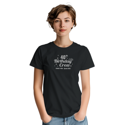 Milestone Birthday Crew - Embroidered T-Shirt