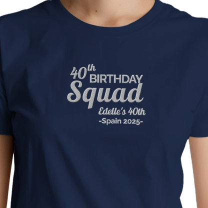 Birthday Squad  -Embroidered Design