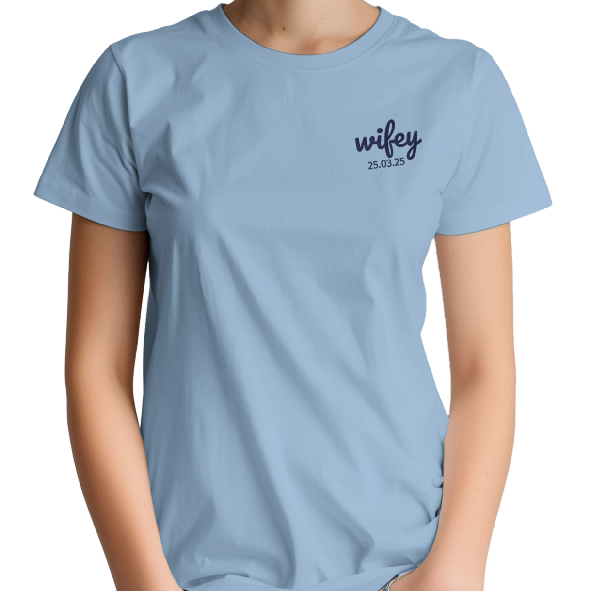 WIFEY Left Chest - Embroidered T-shirt
