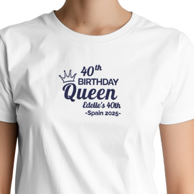 Birthday Queen- Custom Embroidered Design