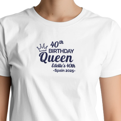Birthday Queen- Custom Embroidered Design