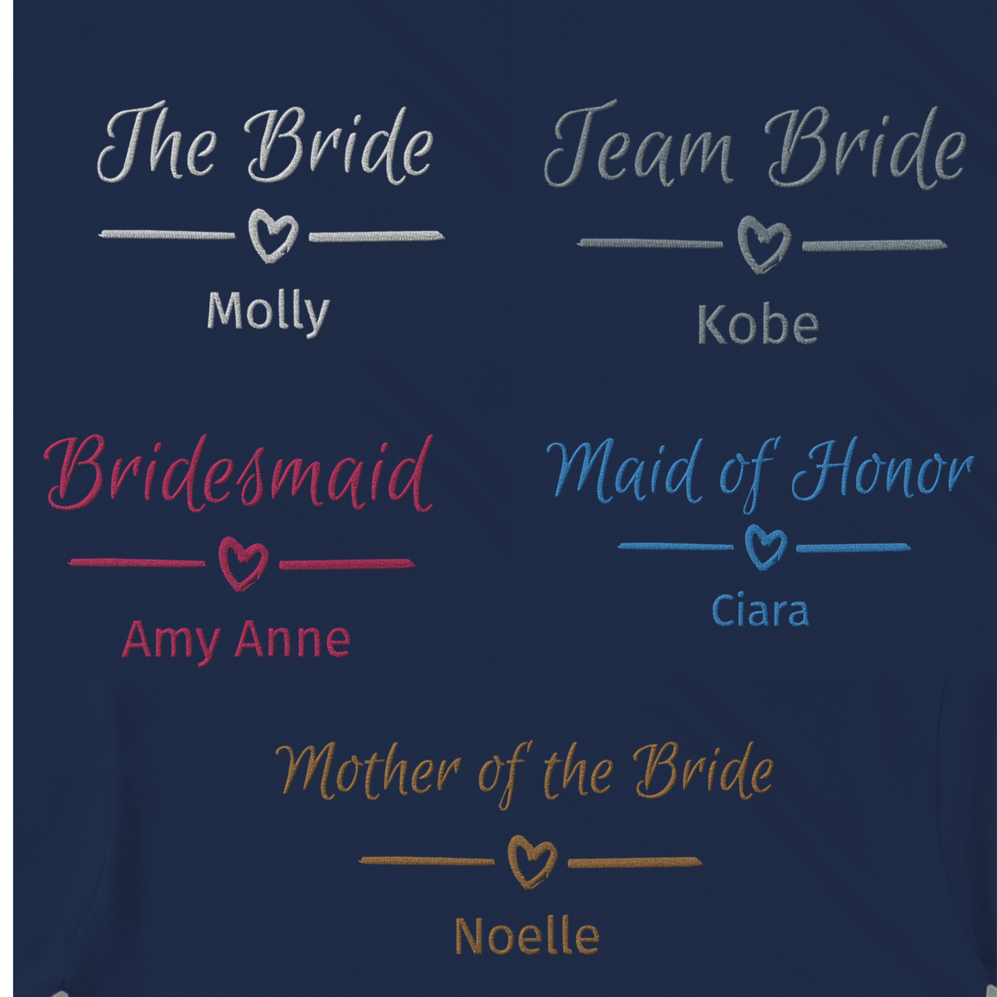 Bridal Party - Embroidered T-shirt