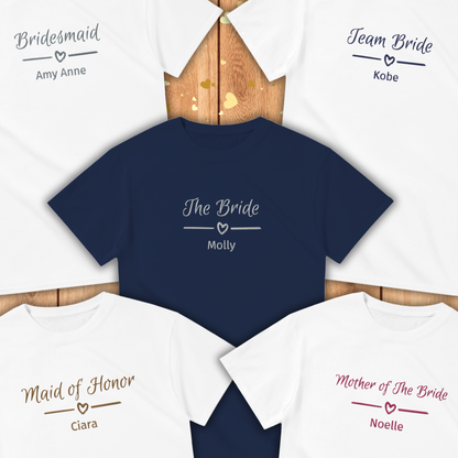 Bridal Party - Embroidered T-shirt
