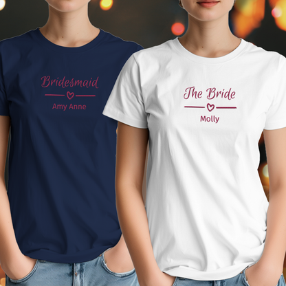 Bridal Party - Embroidered T-shirt