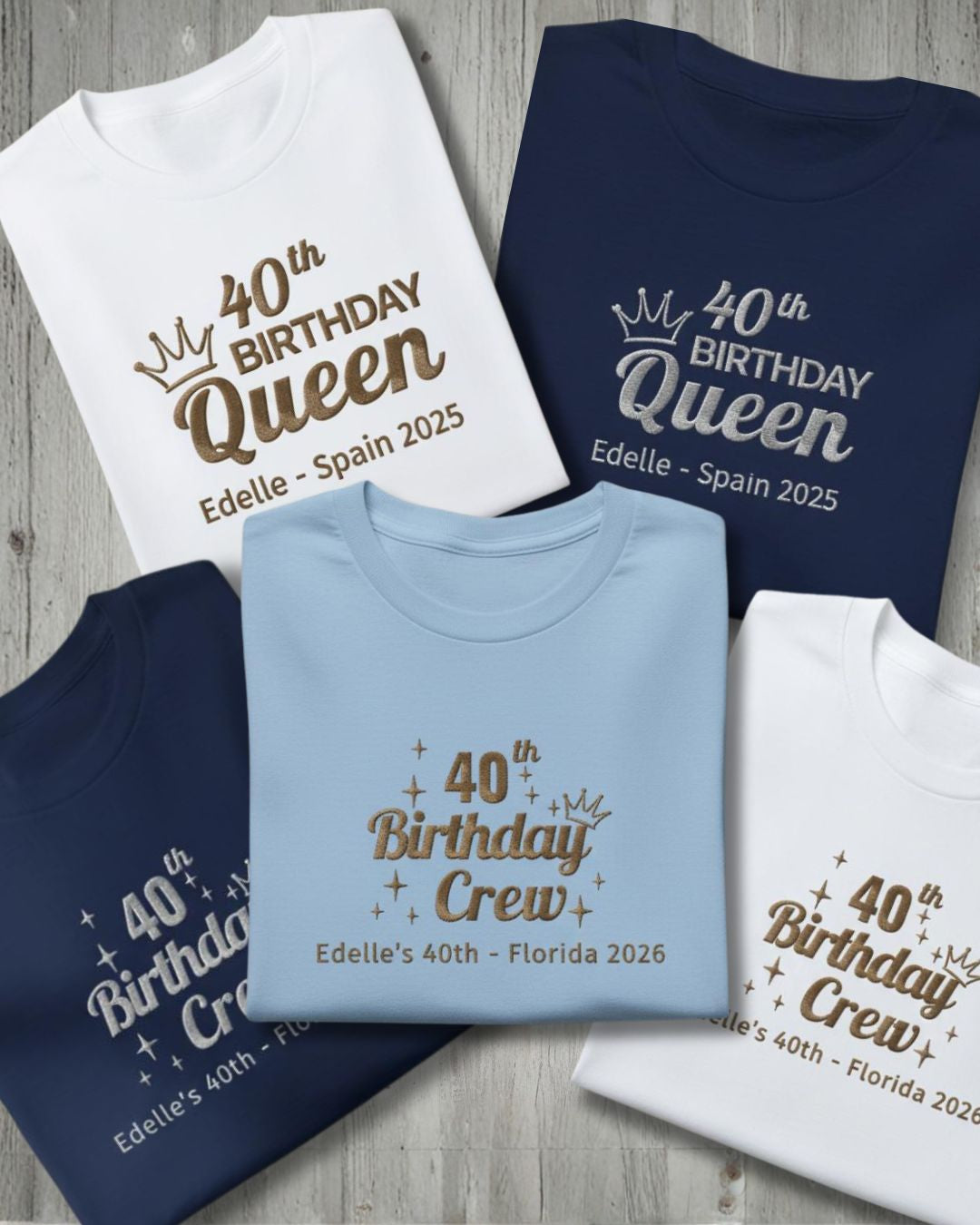 Birthday Squad  -Custom Embroidered T-shirt