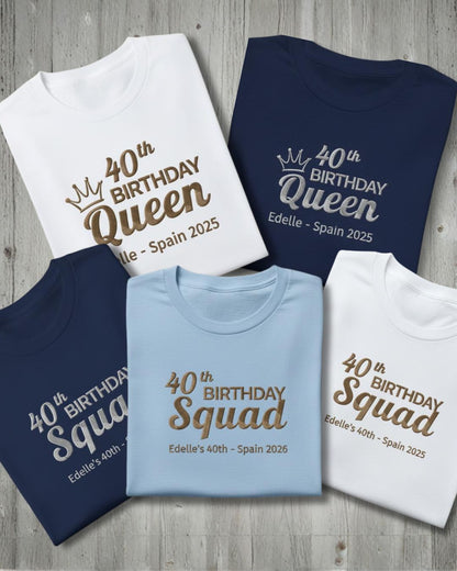 Birthday Squad  -Custom Embroidered T-shirt