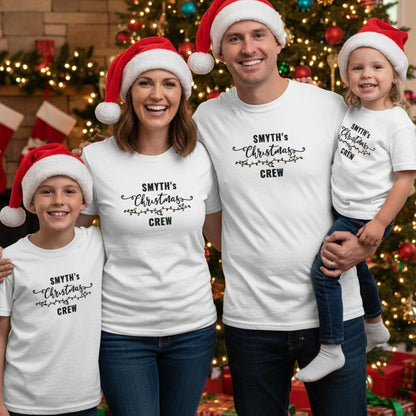 Adults Family Christmas Lights - Embroidered T-shirt